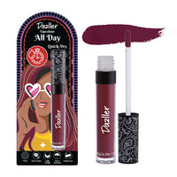 Dazller All Day Lip Colour Quick Dry | Long-Stay | Lightweight | Matte Lipstick for Women | Enriched with Kokum Butter 6g (QDLC032 - Dark Rosewood, Quick Dry)