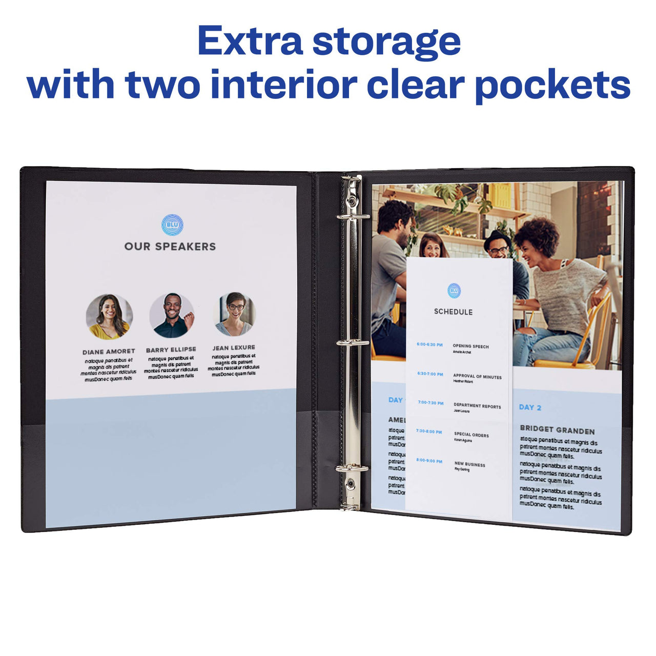 Avery Durable View 3 Ring Binder, 1/2 Inch Slant Rings, 1 Black Binder (17001) 0.5" 1 Pack Binders