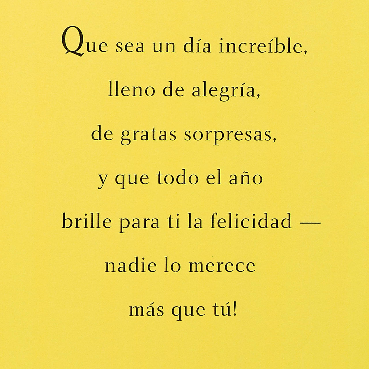 American Greetings Spanish Birthday Card (Un Da Increble)