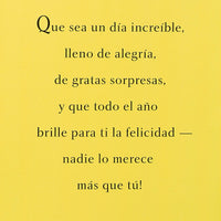 American Greetings Spanish Birthday Card (Un Da Increble)