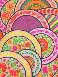 A.T.U.N Girls Lehenga Choli Multi-Turquoise