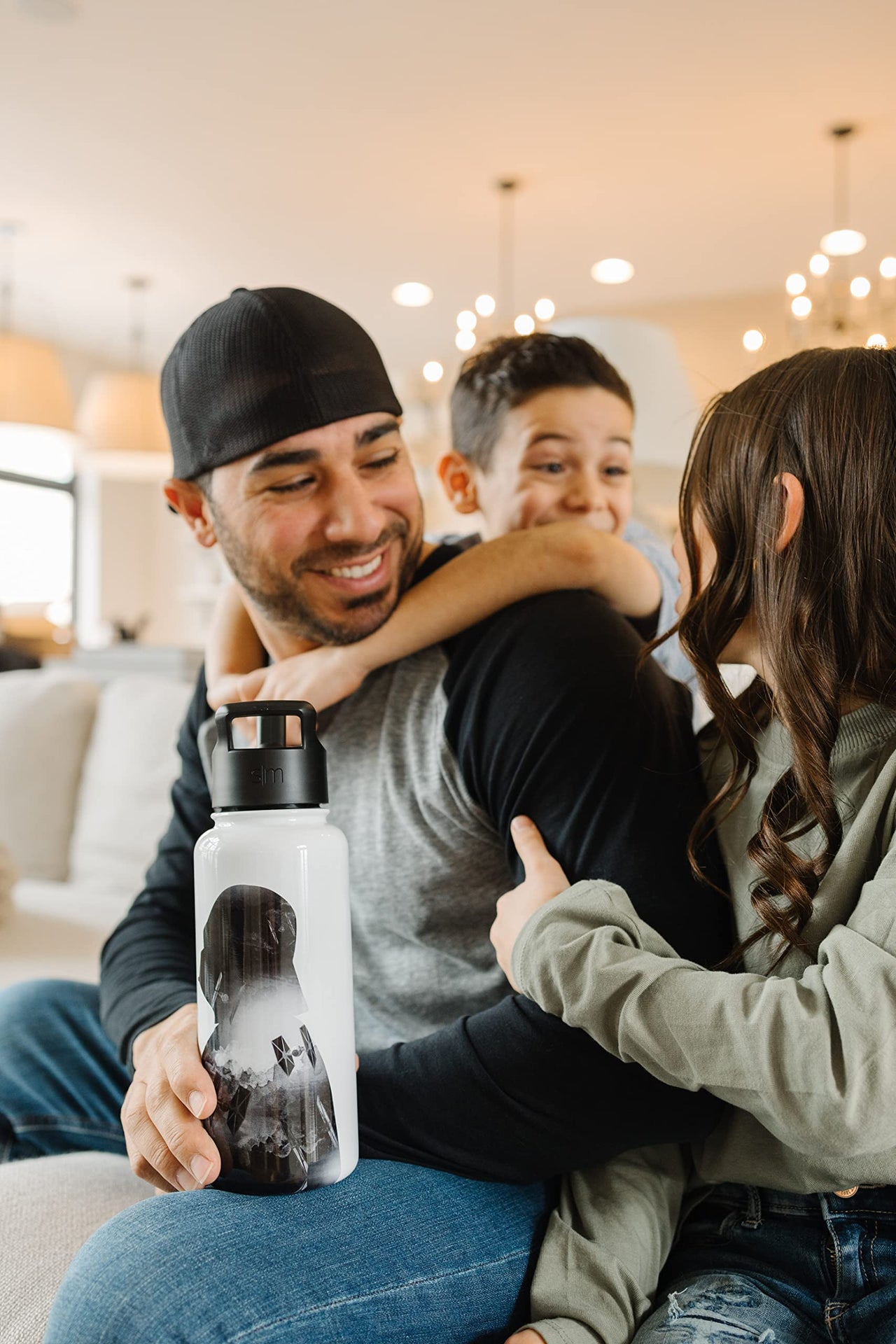 Simple Modern Star Wars Mandalorian Water Bottle with Straw Lid Vacuum Insulated Stainless Steel Metal Thermos | Gifts for Women Men Reusable Leak Proof Flask | Summit Collection | 32oz Moonlit 32oz Water Bottle Star Wars: Moonlit Mandalorian