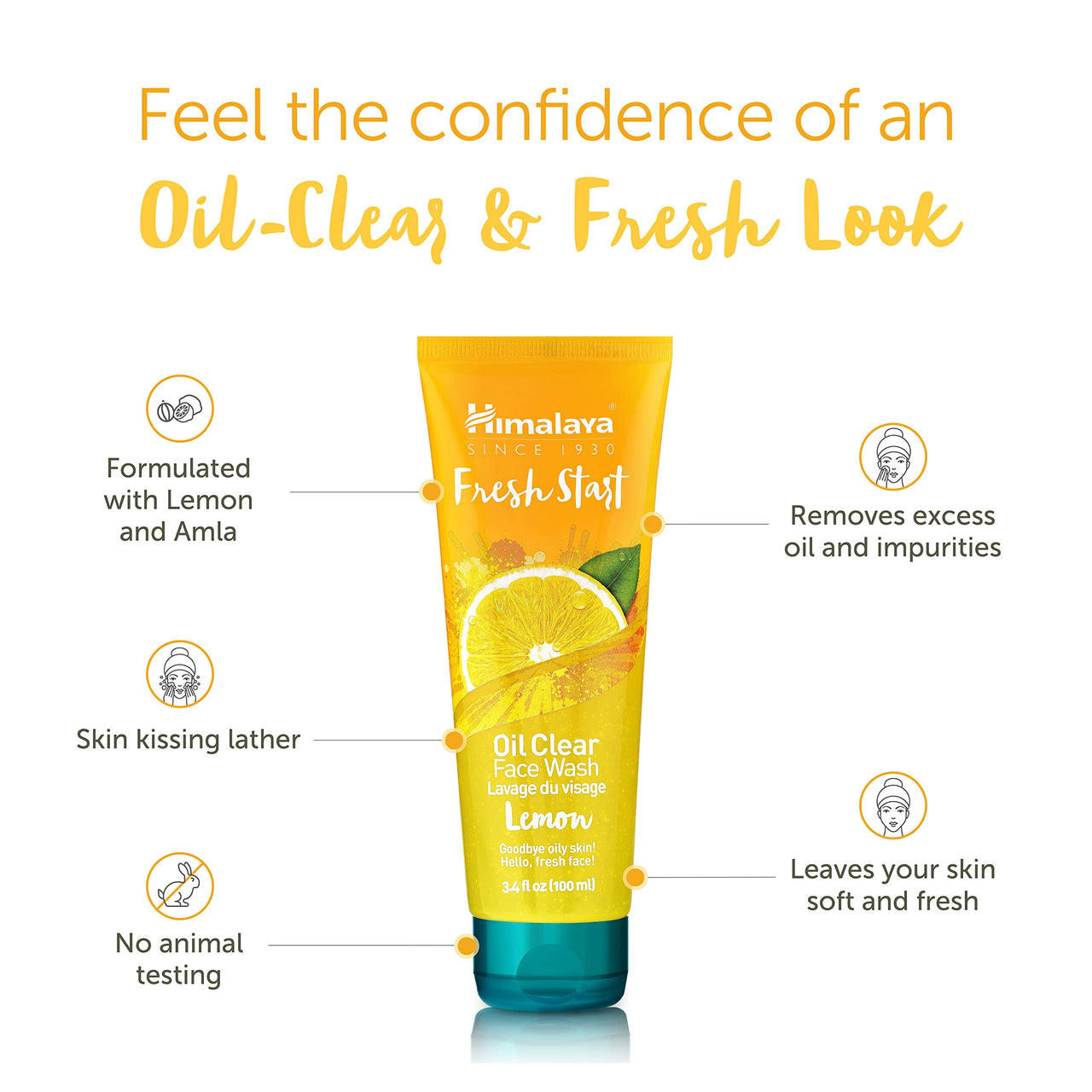 Himalaya Fresh Start Oil Clear Face Wash, Lemon, 100ml