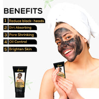 VCare Activated Charcoal Peel Off Mask for Women and Men Deep Pore Cleansing Skincare Kit | Removes Blackheads, Whiteheads and Deep Skin Purifying Face Mask -100g