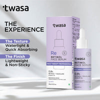 Twasa 0.8% Retinol Serum For Face Anti Aging With Bakuchiol | Retinol Night Serum For Beginners | Reduce Fine Lines & Wrinkles, Boost Collagen | Men & Women | All Skin Types (30 ml)