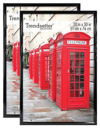 MCS Trendsetter 20x28 Poster Frame Black High-Gloss, Vertical & Horizontal Wall Hanging Large Picture Frame for Photos, Posters & Art Prints (1-Pack) 20 x 28 in Single