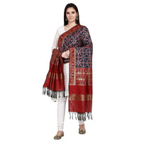 KAPAAHA Women's  Woven Silk Blend Patola Dupatta/Chunni