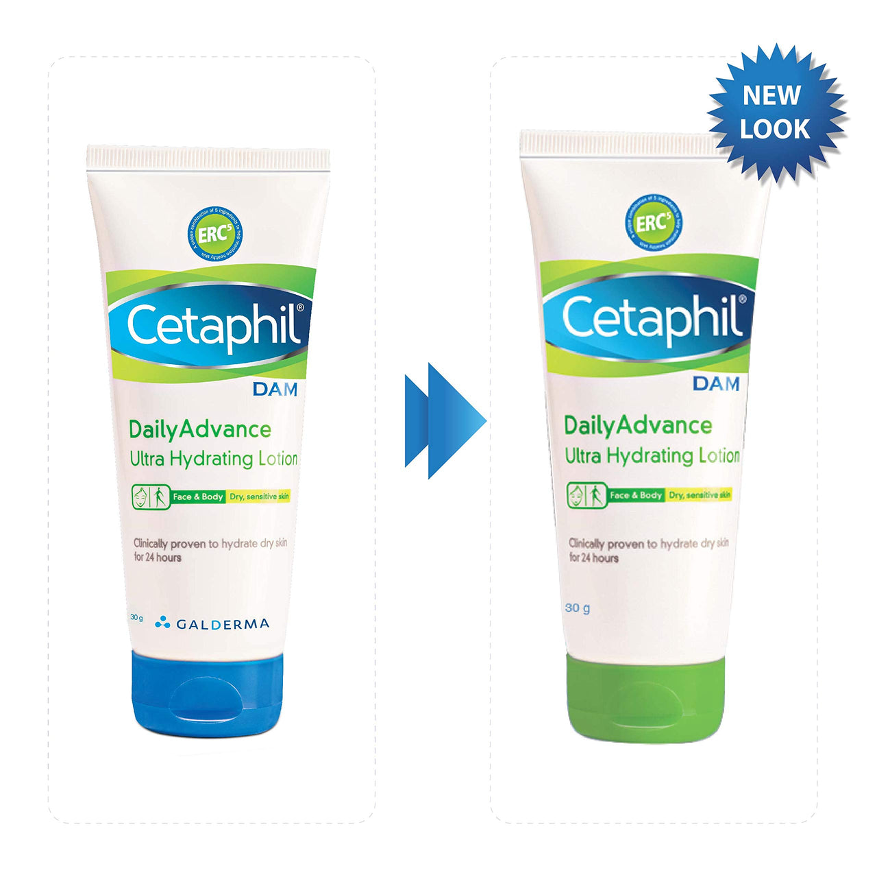 Cetaphil Dam Daily Advance Ultra Hydrating Lotion, 30g and Cetaphil Cleansing And Moisturising Syndet Bar, 75g