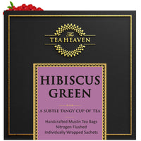 The Tea Heaven | Tea Gift - Hibiscus Green Tea-Rich in Vitamin C- 100% Natural Ingredients- 17 Tea Bags(1 Free Sample)