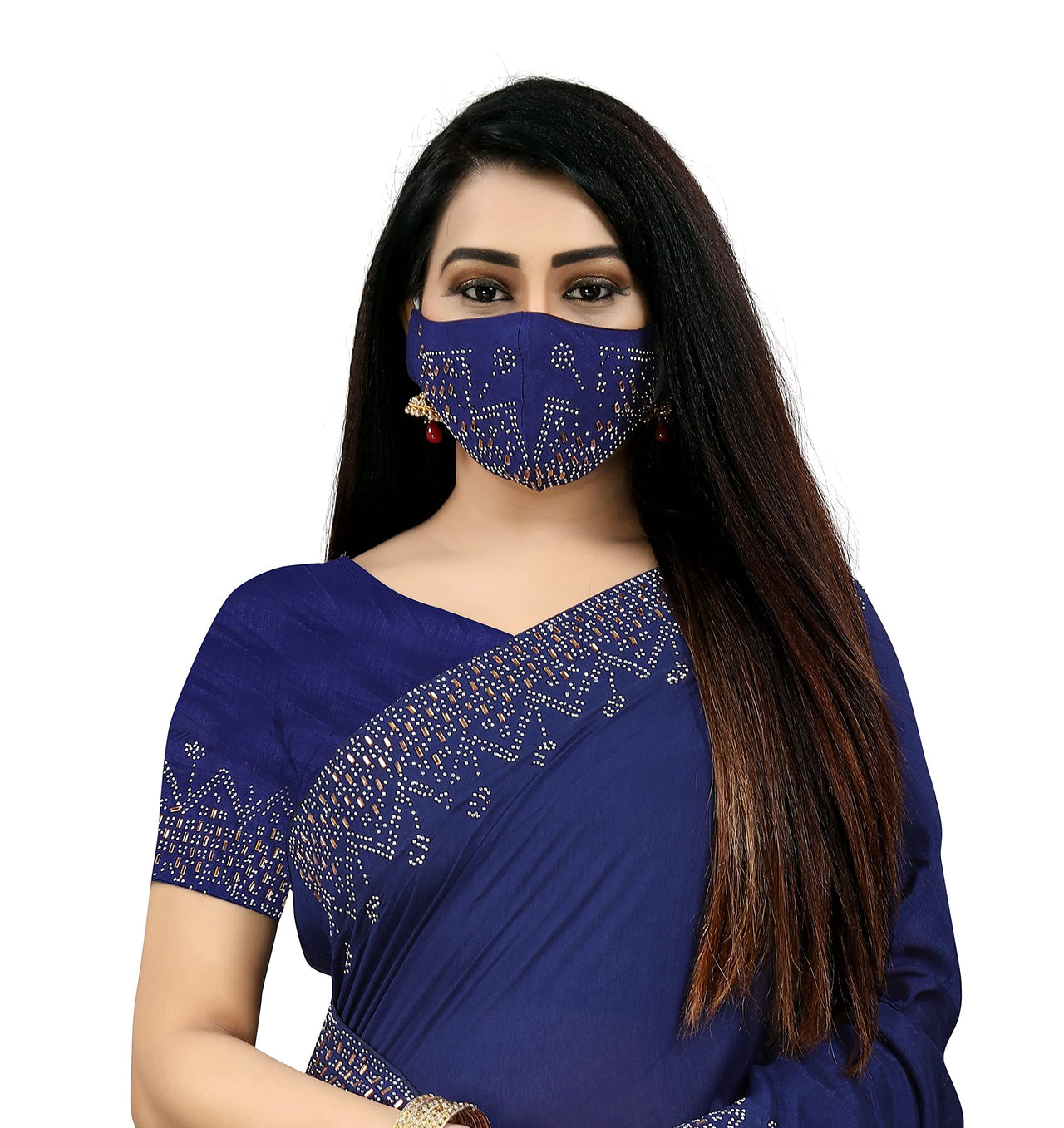 PUNYATHA CREATION Women's  & Girl's  Chanderi Chanderi Saree With Blouse Piece