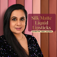 Parul Garg Beauty Silk Matte Liquid Lipstick | Long-Lasting & Smudge-Proof | Soft Matte Finish | Vegan & Clean Beauty | Hydrates with Shea Butter & Vitamin E | Shade: Chocolate Cosmos 03 - Deep Brown, 3ml