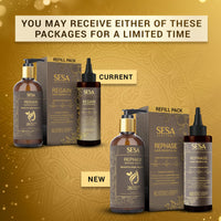 SESA Ayurvedic Rephase Refill Hair Oil 100 Ml And Rephase Shampoo 300 Ml With 26 Herbs And 6 Essential Oils Help Control Hair Fall & Strengthen Roots Hair Combo For Women And Men
