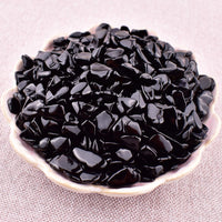 SigMntun Black Obsidian Crystal Chips Bulk, Natural UNDYED - 10 oz (283g) Tumbled Stones for Crafts Decorative Rocks Planters Succulent Rocks, Healing Crystals Meditation Energy Balancing Therapy 10 Oz - Obsidian