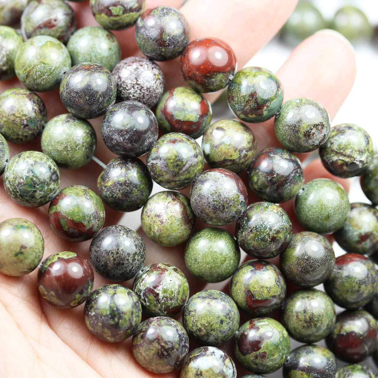 Dragon's  Blood Jasper Beads for Jewelry Making Energy Healing Crystals Jewelry Chakra Crystal Jewerly Beading Dragon Blood Jasper 8mm Supplies 15.5inch About 46-48 Beads