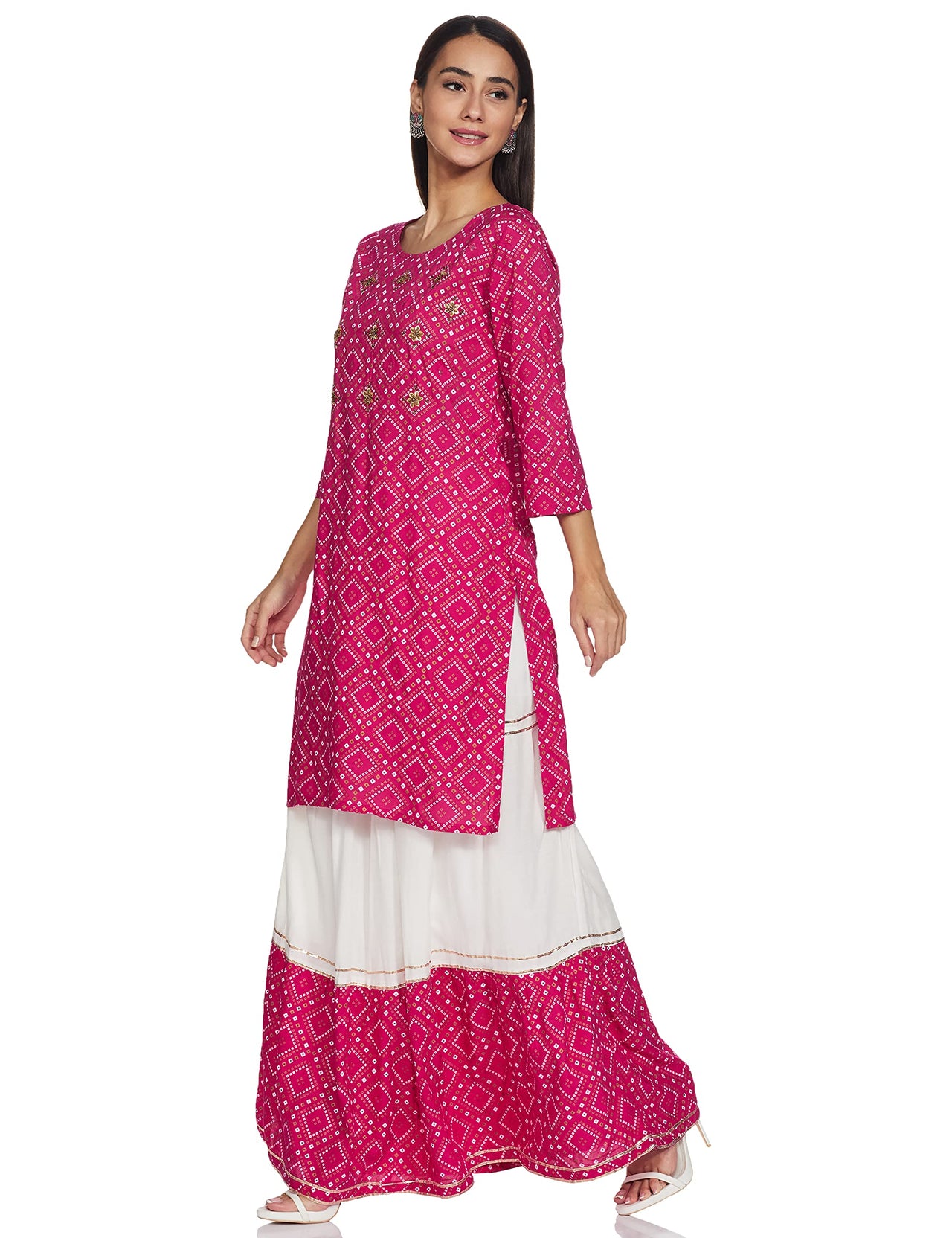 Ayukta Women Straight Kurti with Skirt
