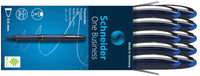 One Business Rollerball Pen, 0.6 mm Ultra-Smooth Tip, Blue Barrel, Blue Ink, Box of 10 Pens (183003)