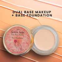 Seven Seas Dual Base Makeup + Base Foundation Skin Natural Mousse | Natural Finish Matte Cream Foundation -Long Lasting Weightless Full Coverage Face Makeup (Classic Ivory)