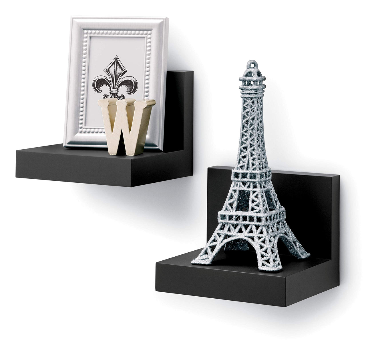 Command Display Ledges, Slate, 2-Ledges, 8-Medium Foam Strips, Decorate Damage-Free