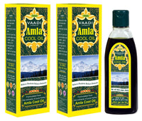Vaadi Herbals Value Pack of Amla Cool Oil with Brahmi and Amla Extract, 200ml x 2