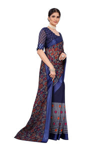 Yashika Women's  Linen Saree Maroon