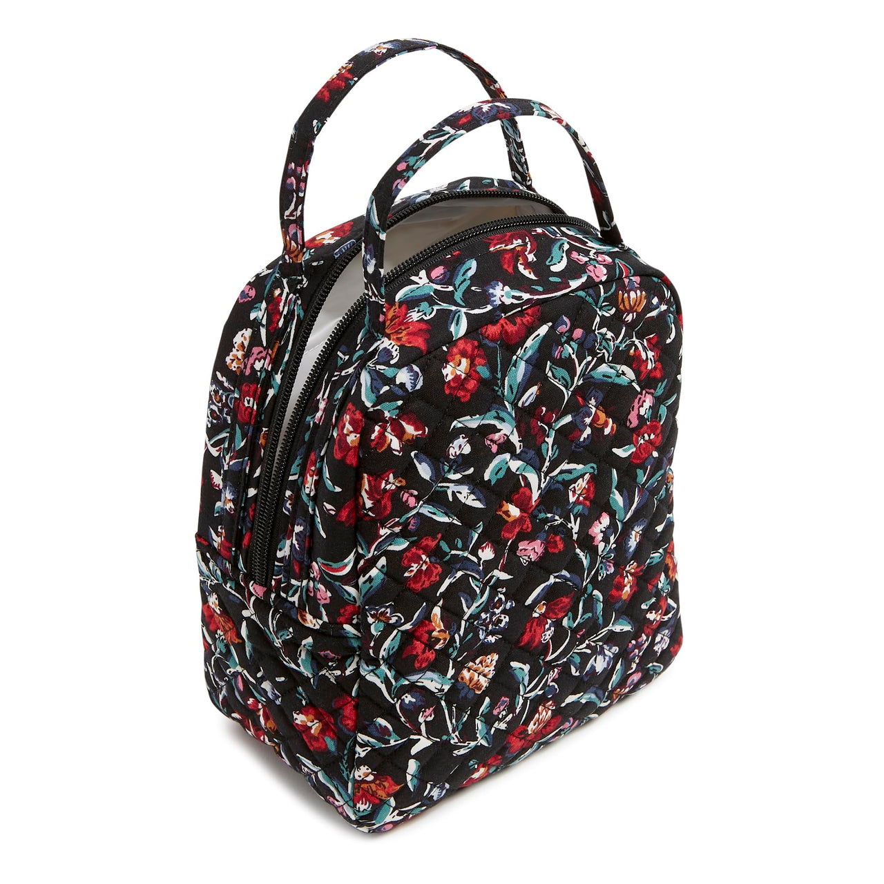 Vera Bradley Women's  Cotton Lunch Bunch Lunch Bag, Perennials Noir, One Size