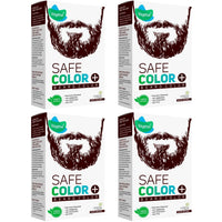 Vegetal Safe Hair Color -Dark Brown 25gm Pack of 4 - Certified Organic Chemical and Allergy Free Bio Natural Beard Hair Color with No Ammonia Formula & PPD