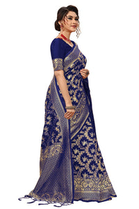 Nivah Fashion Women's  Banarasi Art Silk Saree with Blouse Piece