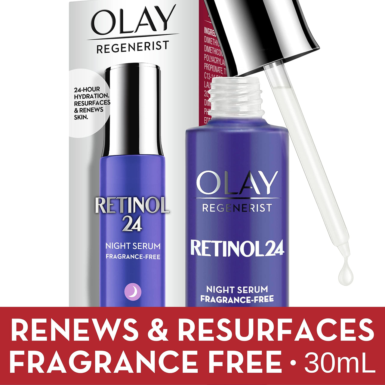 Olay Night Serum: Regenerist Retinol 24 Serum, 30ml