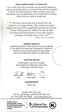 Newby Green Sencha | 25 Tea Bags | Energzing & Antioxidants Rich | Fine Spring Plucked Premium Tea Leaves | 50 gms