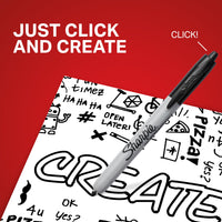 Sharpie Retractable Permanent Markers, Fine Tip Marker Set, Office Supplies, Teacher Supplies, Black, 12 Count 12 Count Black