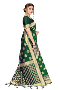 PANASH TRENDS Women's  Kanchipuram Banarasi Art Silk Saree with Blouse Piece