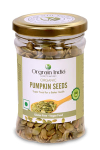Orgrain India Organic Pumpkin Seeds, 140g | Rich in Protein & Fiber | Diet Snacks | Helps In Boosting Immunity | AAA Grade Pumpkin Seeds for Eating | Pumpkin Seeds for Weight Loss