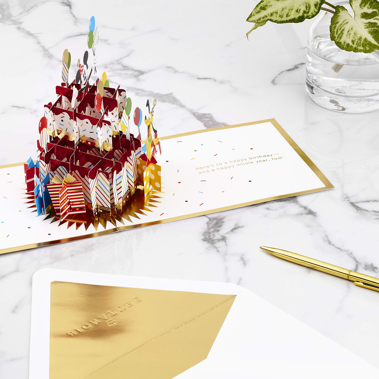 Hallmark Signature Paper Wonder Pop Up Birthday Card (Disney Mickey Mouse and Friends) Pop Up, Disney Mickey Mouse and Friends