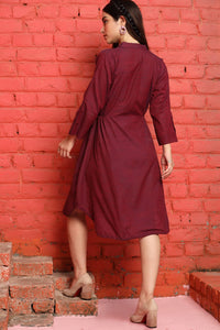 DHRUVI TRENDZ Kurti for Women || Soft Cotton Plain Long Straight Kurtis for Girls || Stitched Collar Kurta || Ideal for Office || Casual || Collage || Festival Wear Kurtis for Ladies