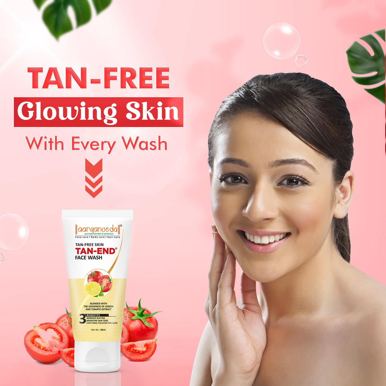 Aryanveda Blemishend Face Wash 60ml And Tanend Tan Removal Face Wash, 60ml