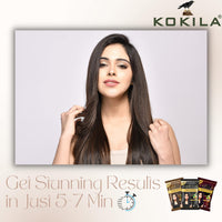 Kokila Unisex Hair Color Shampoo Enriched With Almond Oil in Just 5 Minute, Long-Lasting Instant Hair Color Black Pack of 15 (15ML Each)