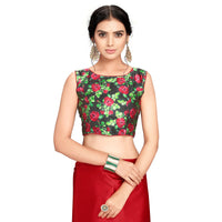 Cloud walker Women Soft Satin Silk Saree With Digital Printed Unstiched Blouse Piece(5.5m Saree +0.8m Blouse Piece).