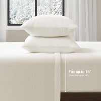 Sleep Philosophy True North Fleece Sheet Set Full, Solid Color, Warm & Plush Sheets Soft Fleece Bedding Full Size Sheets, Fitted Pocket Fits Up to 16