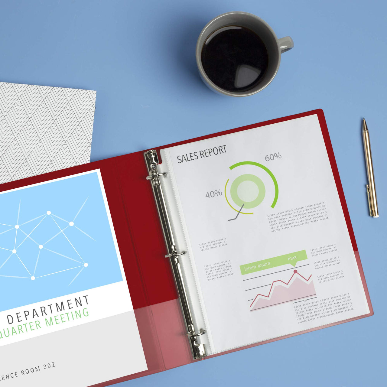 Avery Economy 3 Ring Binder, 1" Round Rings, 1 Red Binder (03310) 1 Pack