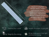 Selenite Crystal Charging Plate For Crystals And Healing Stones, 7.5