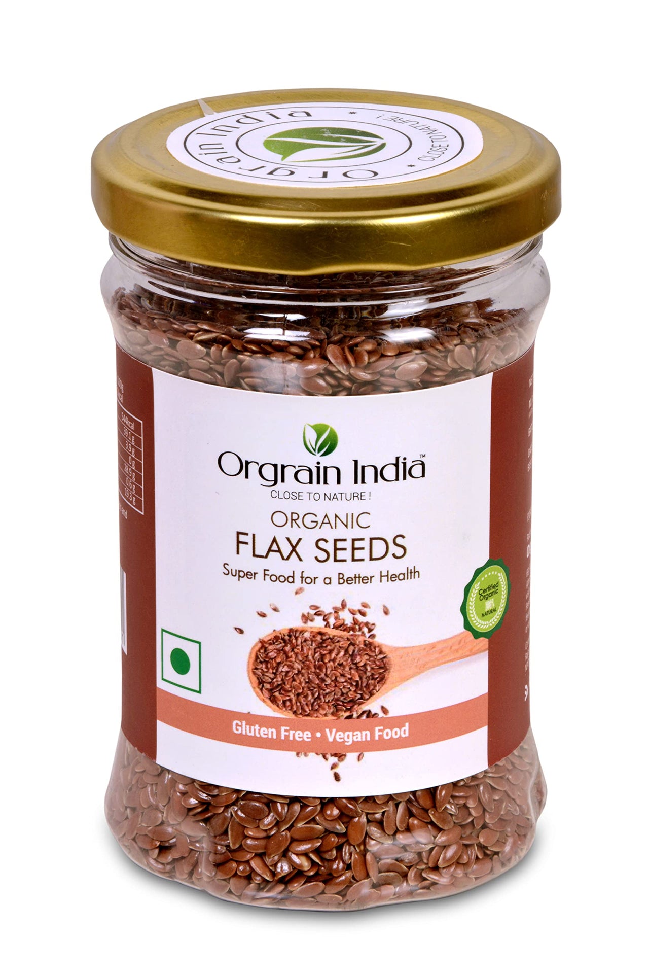 Orgrain India Organic Flax Seeds 150g | Eating and Weight Loss, Rich in Omega | Company-Owned Farmlands