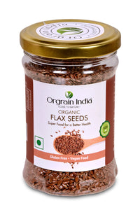 Orgrain India Certified Organic Flax Seeds 600g (Pack of 4 * 150g) for Eating and Weight Loss, Rich in Omega | Company-Owned Farmlands
