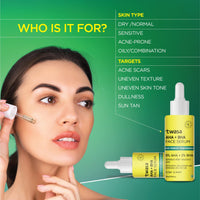 Twasa 8% AHA + 2% BHA Exfoliating Face Serum For Reduces Excess Oil, Fights Acne | Skin Renewal, Improved Skin Texture, Brightening & Even Skin Tone, Men & Women | 30ml