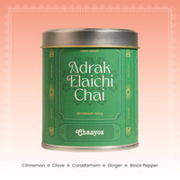 Chaayos Festival Gift Box| Masala tea & Adrak Elaichi chai for tea lovers | Tea Gift Hamper| Gift hamper for Friends & Family | Premium Gift Box 2 tins (100 gms each) of Masala Chai and Adrak Elaichi Chai | Diwali gift box set