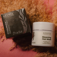 Jivada Gleaming Hair Mask with Rosemary, Hibiscus & Amla | Arnica, Tulsi & Fenugreek | For Dry & Frizzy Hair |Silky & Shiny Hair | All Hair Types | Women & Men | Sulphate & Paraben Free | 100 Gram