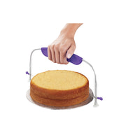 Wilton Adjustable Cake Leveler for Leveling and Torting, 12 x 6.25-Inch, Purple Cake Leveler, Plastic