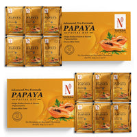 NutriGlow NATURAL'S Advanced Pro Formula Papaya Facial Kit, For Glowing Skin - 10gmx6 Each, Pack of 2