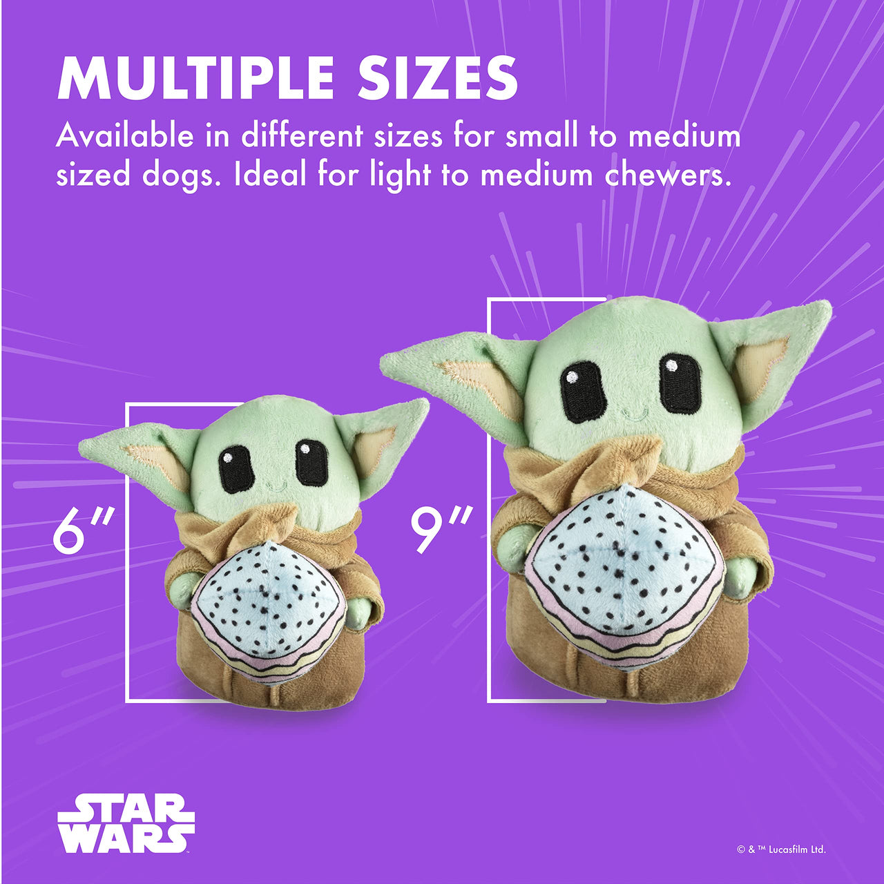Star Wars for Pets Easter 6" Grogu Easter Egg Squeaker Dog Toy - 6” Star Wars Plush Squeaker Easter Grogu Pet Toy for All Breed Sizes - Toy for Dogs Easter Stuffed Baby Yoda 6 inch