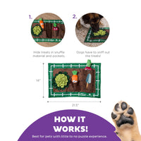 Outward Hound Nina Ottosson Activity Matz Garden Game Plush Dog Puzzle Mat Dog Enrichment Dog Toy, Level 2 Intermediate, Multicolored Level 2 (Intermediate) Level 2 (Intermediate)