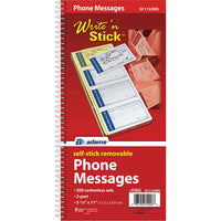 Adams Write 'N Stick Message Pad, 2-Part, Carbonless, Blue, 5-1/4